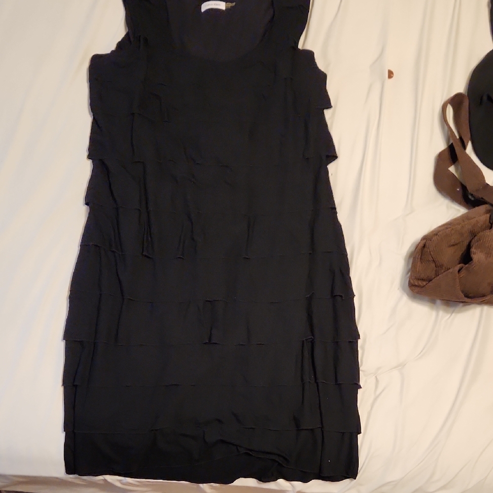 Calvin Klein Collection Black Layered Mini Dress